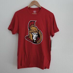 OTTAWA SENATORS Hockey T-Shirt '47 Size S Red Short Sleeve